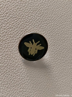 Dior unisex pin with famous bee, like new, black