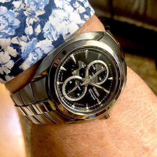 Seiko Arctura chronograph used, waterproof 100m, 48mm