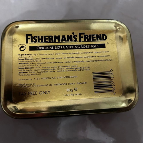 Fisherman’s Friend collectible metal tins used, pack of 3