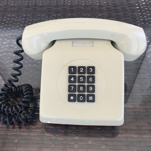 OTE Vintage Corded Landline Phone from 1980s, beige