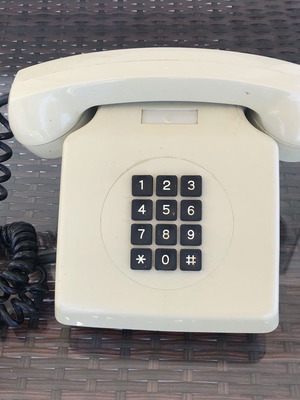 OTE Vintage Corded Landline Phone from 1980s, beige