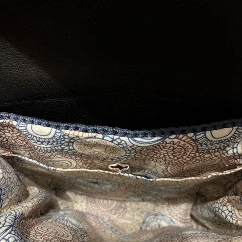 Handmade blue backpack bag