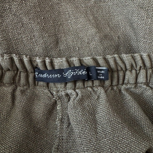 Gudrun Sjödén women's linen pants size L like new, green