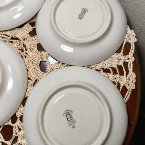 Set of 4 Vintage Ionia Porcelain Coffee Cups from 1970