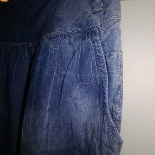 Bon Parfumeur wide-leg denim pants used, size XL, blue