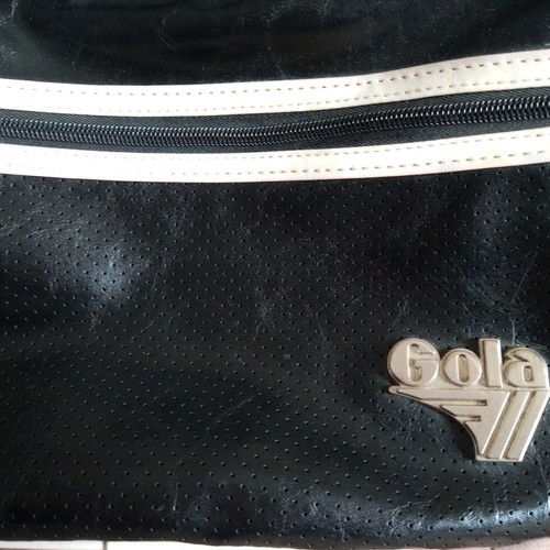Gola shoulder bag used unisex large, black with white trim