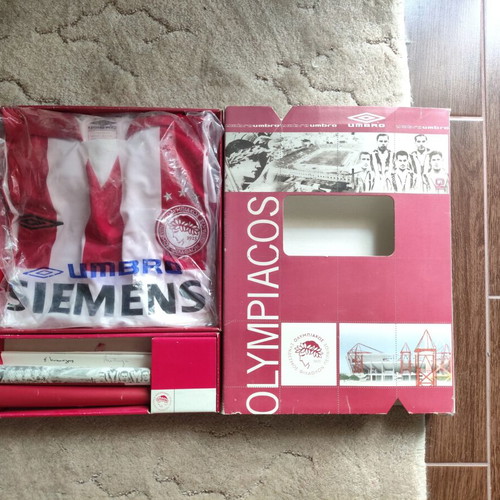 Olympiacos 2004-2005 football jersey, authentic, new with tags