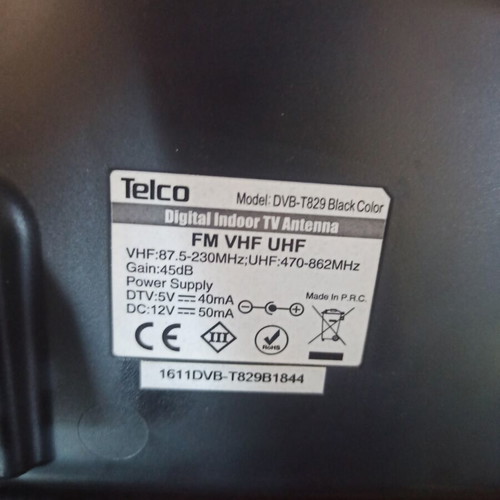 Telco DVB-T829 digital indoor TV antenna with amplifier, used