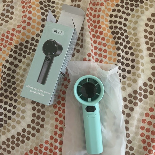 Portable rechargeable fan with speed control