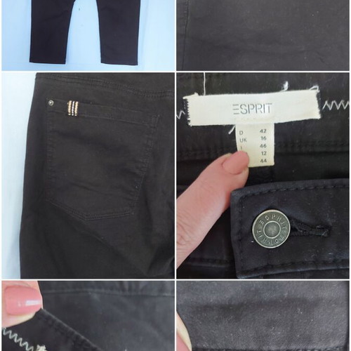 Esprit skinny μαύρα τζιν βερμούδα σαν καινούργια, μεγέθη XL-2XL