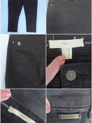 Esprit skinny μαύρα τζιν βερμούδα σαν καινούργια, μεγέθη XL-2XL