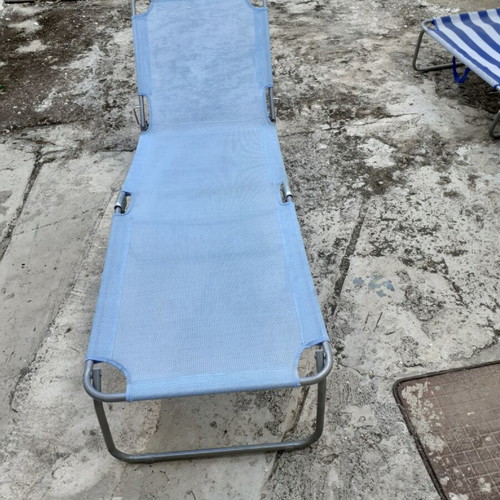 Aluminum sun lounger new with adjustable backrest