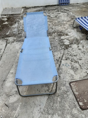 Aluminum sun lounger new with adjustable backrest