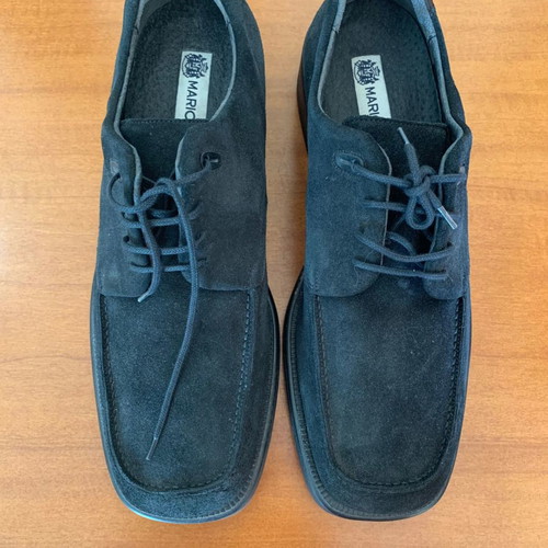 Mario Fagni men's shoes new, pack of 2, brown and black suede