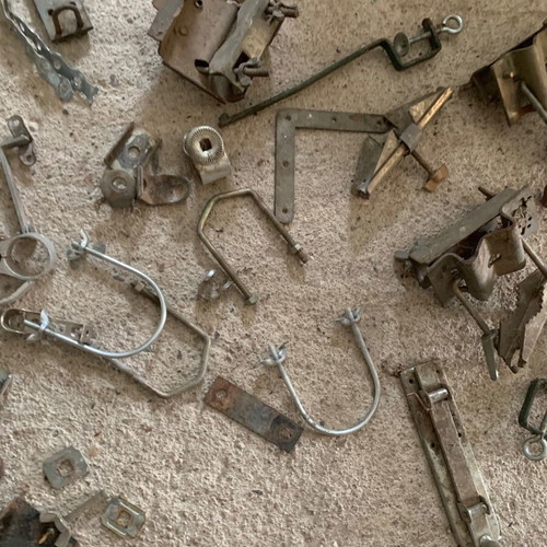 Various iron fittings used for constructions