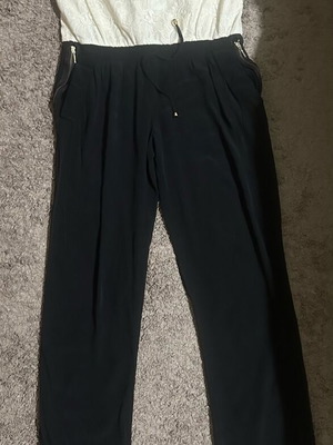 Passager women's jumpsuit used, beige top black pants, XL
