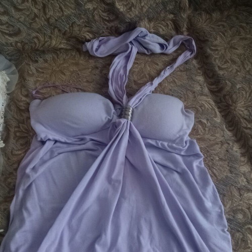Backless blouse lilac size 48 like new