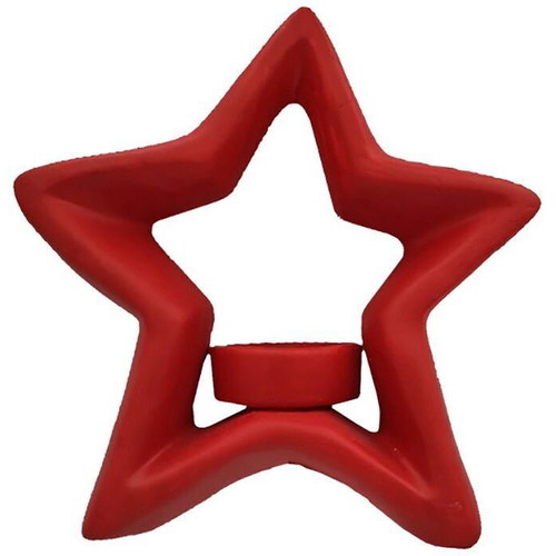 Ceramic star candle holder matte paint 19x19x6cm new