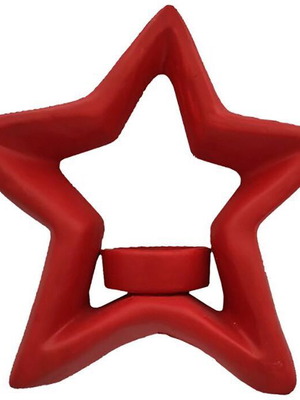 Ceramic star candle holder matte paint 19x19x6cm new