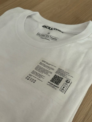 Νέο λευκό κοντομάνικο μπλουζάκι Jack & Jones μέγεθος M