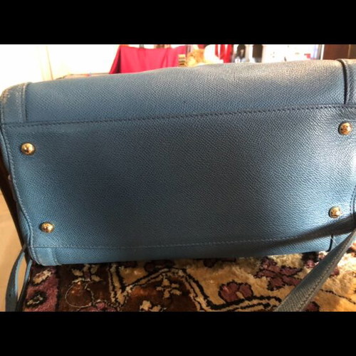 Dolce & Gabbana Padlock crossbody bag like new, blue saffiano leather