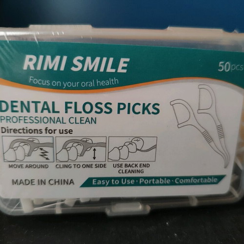 Dental floss picks new, pack of 15 with 50 pieces each