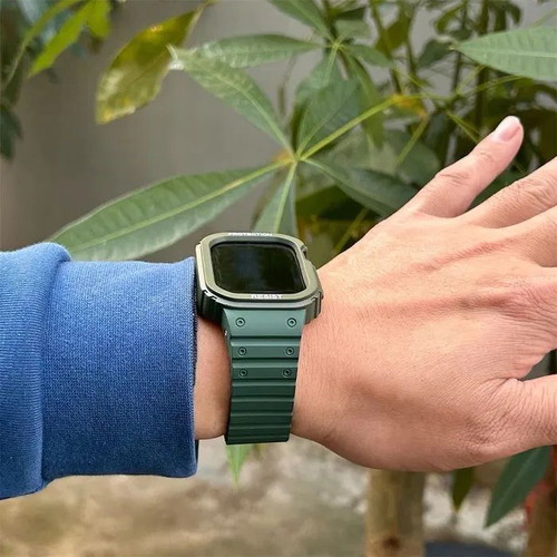 Shockproof Case with Strap for Apple Watch Ultra SE 9 8 7 6 5 4