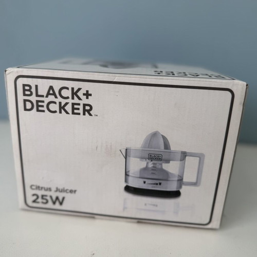 Black+Decker electric juicer 25W with 350ml container, new