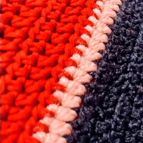 Vintage handmade knitted throw blanket 180x90cm like new