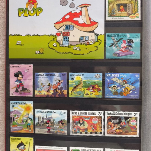 Disney collectible album with 220 stamps and 16 cards