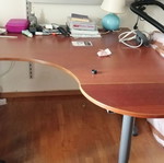 Corner desk used, dimensions 1.45x1.60 m