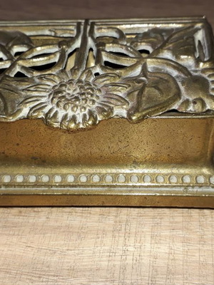 Bronze stamp case used, vintage
