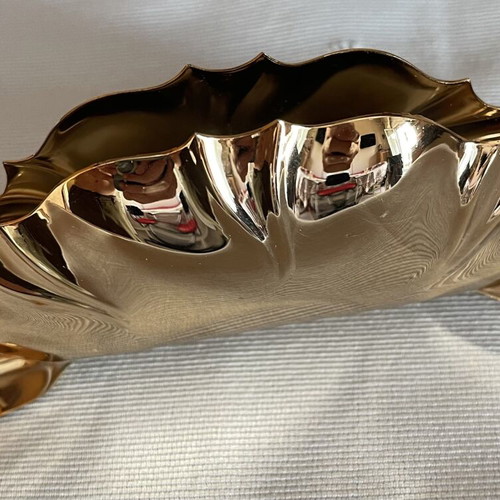 Vintage Reichhart Napkin Holder 24K Gold Brass Like New