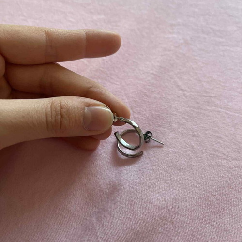 Silver hoop earrings like new