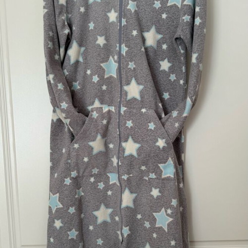 Marks & Spencer cotton robe grey with stars like new, size 8-10