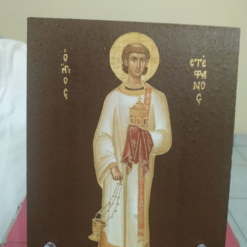 Handmade icon of Saint Stephen new, hand-painted