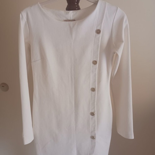 White short dress with long sleeves