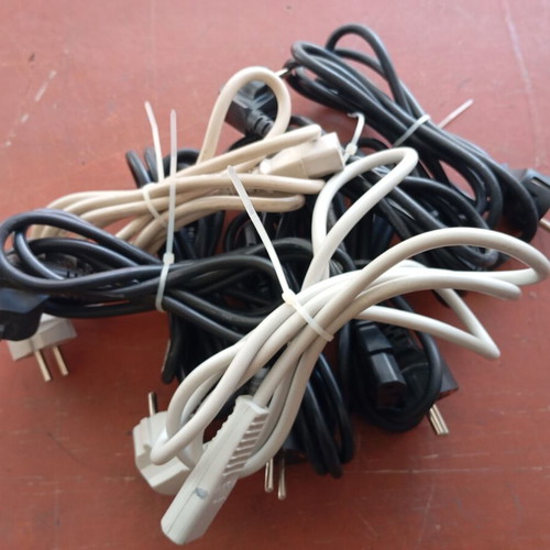 Power supply cables like new, pack of 8, 6 black and 2 gray, 1.8m