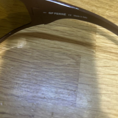 Vintage Gianfranco Ferré sunglasses with brown shield lenses, used