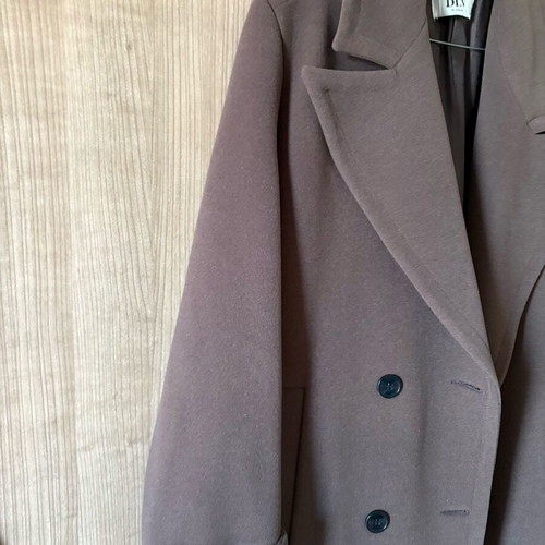 DLV Brown Maxi Coat New With Belt, Size S-M