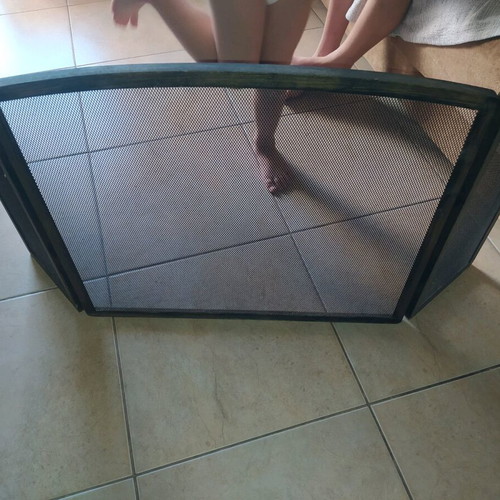 Fireplace screen solid corner heavy-duty like new