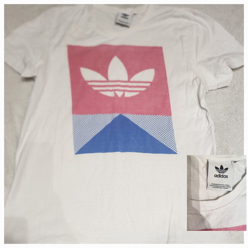 Adidas original retro t-shirt like new, size M-L, white