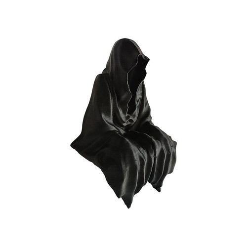 Sitting Reaper 3D Printed Decorative Figure goth and creepy tabletop gift