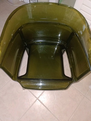 Papyrus Kartell modern semi-transparent polycarbonate armchair like new