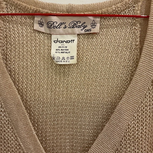 Danoff evening gold knitted blouse used, one size