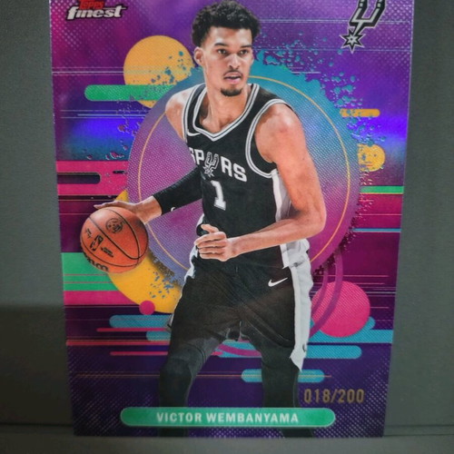 2025-26 Topps Finest Victor Wembanyama Uncommon Purple 018/200 San Antonio Spurs new