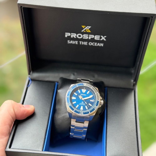 Seiko Prospex Diver's Samurai Save The Ocean automatic 44mm blue like new