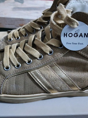 Μποτακια Hogan μεταχειρισμένα μπεζ χρυσό, μέγεθος 37