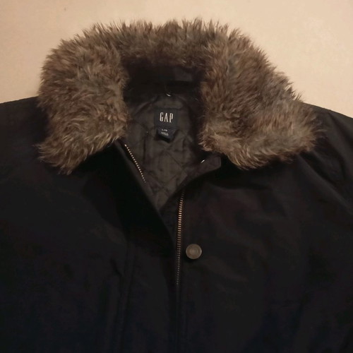 GAP women's jacket used, large, with detachable fur collar