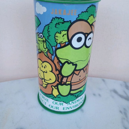 Vintage children's piggy bank like new with environmental message